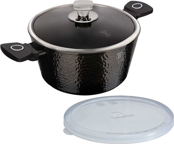 Berlinger Haus Κατσαρόλα Primal Gloss BH-6571, 20cm, Σφυρήλατο Αλουμίνιο με Επίστρωση Τιτανίου, Μαύρο Χρώμα