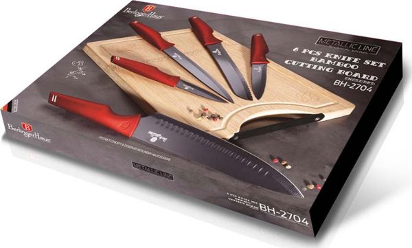 Σετ 5 Μαχαιριών Κουζίνας με Επιφάνεια Κοπής Berlinger Haus BH-2704