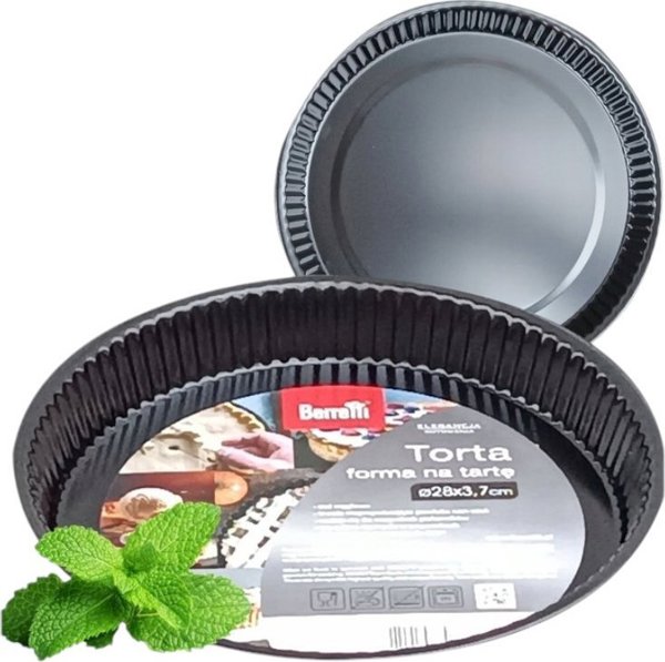 Berretti Φόρμα Ψησίματος για Τάρτα 28cm, Αντικολλητική, Μεταλλική