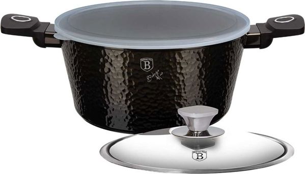 Berlinger Haus Primal Gloss Κατσαρόλα 24cm, Σφυρήλατο Αλουμίνιο με Επίστρωση Τιτανίου, Μαύρη