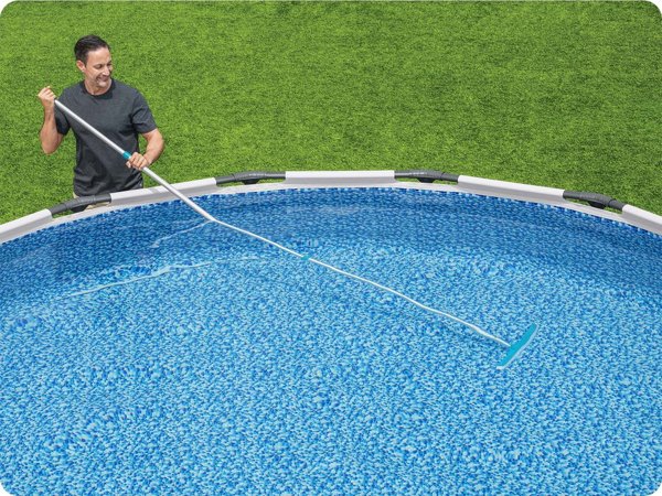 Bestway 58280 Βούρτσα Καθαρισμού Πισίνας για Πυθμένα και Τοιχώματα, Συμβατή με Κοντάρι 30mm