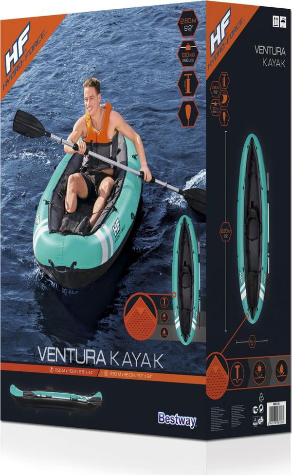 Bestway Φουσκωτό Καγιάκ Ventura 65118, 280 x 86 x 40 cm