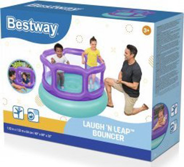 Bestway Laugh 'n Leap Φουσκωτό Κάστρο Πηδήματος 1,52m x 1,52m x 84cm