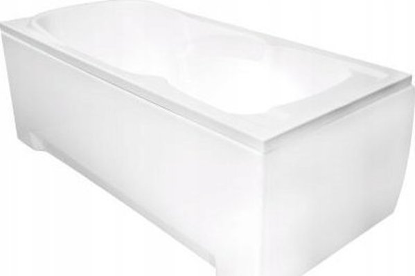 Μπανιέρα Besco 160cm - Σειρά Modern/Optima/Aria/Bona/Majka/Shea - Λευκή Ακρυλική Μπανιέρα
