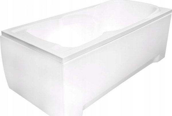 Μπανιέρα Besco 160cm - Σειρά Modern/Optima/Aria/Bona/Majka/Shea - Λευκή Ακρυλική Μπανιέρα