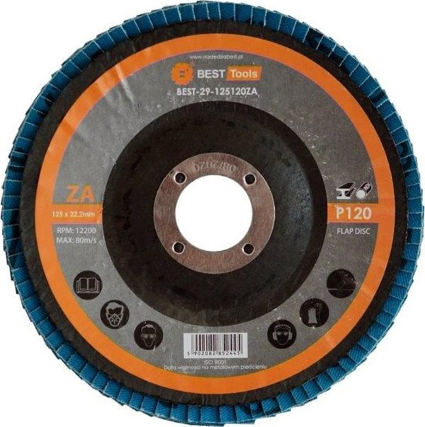 Best-Tools δίσκος λείανσης με φύλλα 125x22,2  gr. 120 ZA Best Tools
