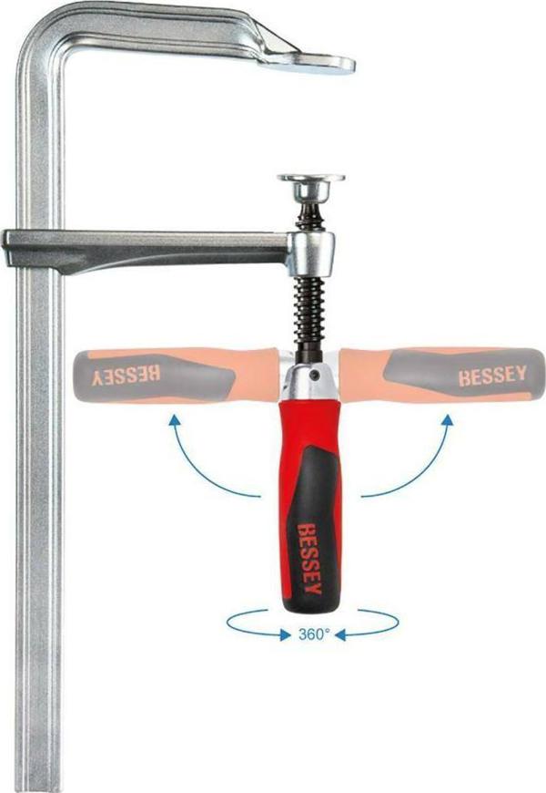 Bessey BESSEY all-steel screw GZ-KG 300/120 - GZ30-12KG
