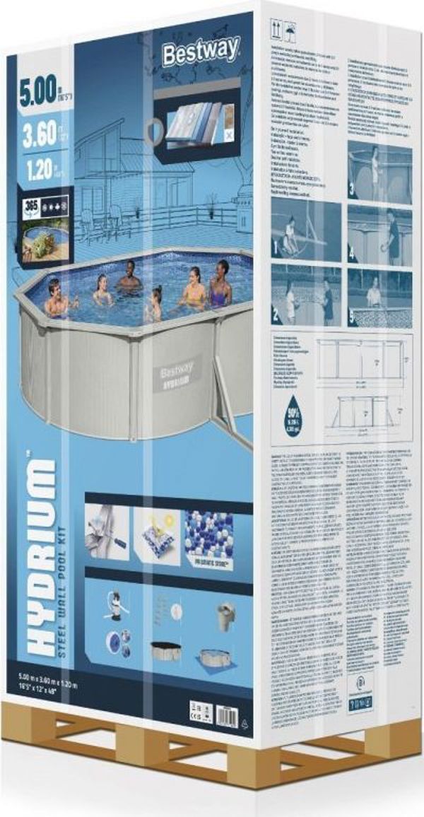 Πισίνα με σκελετό Bestway Hydrium 500x360cm 10 σε 1 (56586)