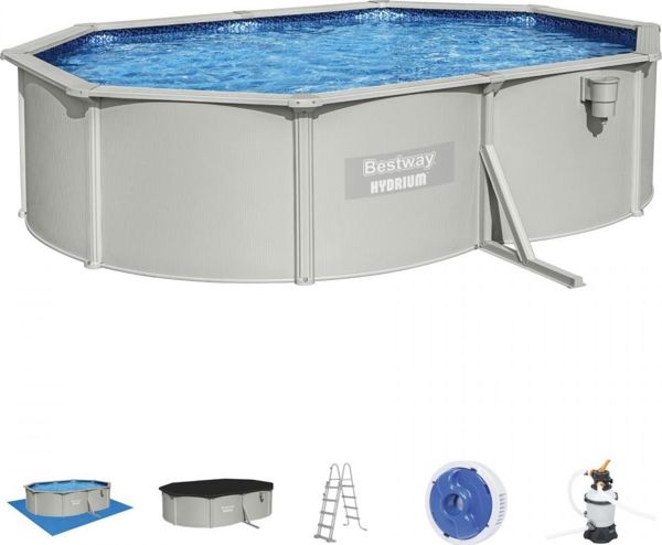Πισίνα με σκελετό Bestway Hydrium 500x360cm 10 σε 1 (56586)