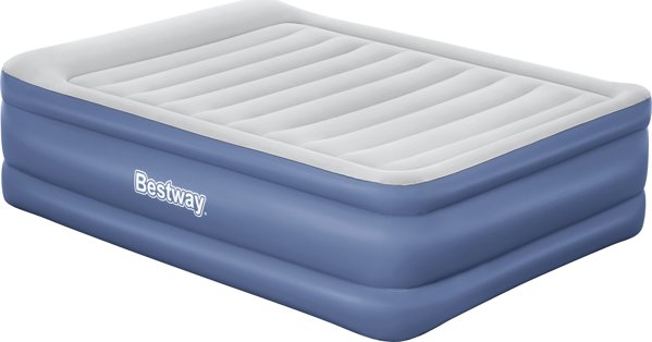Διπλό φουσκωτό στρώμα θαλάσσης Bestway με ηλεκτρική αντλία γκρι/σκούρο μπλε