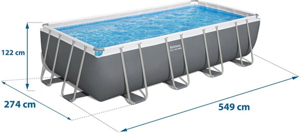 Bestway Πισίνα με Πλαίσιο 18FT 549x274x122 cm SteelPRO