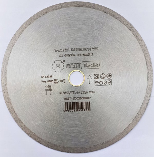 Best-Tools Διαμαντόδισκος 230x25,4/22,2mm συνεχής Standard PUMA BEST - TDC230PRO7
