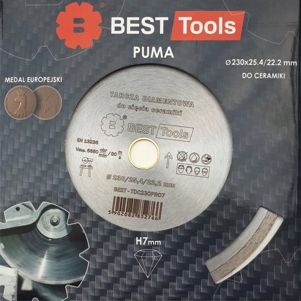 Best-Tools Διαμαντόδισκος 230x25,4/22,2mm συνεχής Standard PUMA BEST - TDC230PRO7