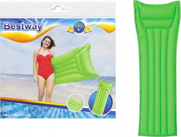 Bestway Φουσκωτό Στρώμα Κολύμβησης Πράσινο 183x69 cm