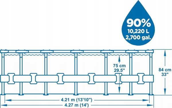 Bestway Swimming pool BESTWAY STEEL PRO MAX with accessories, 4.27m x 84cm, 56595