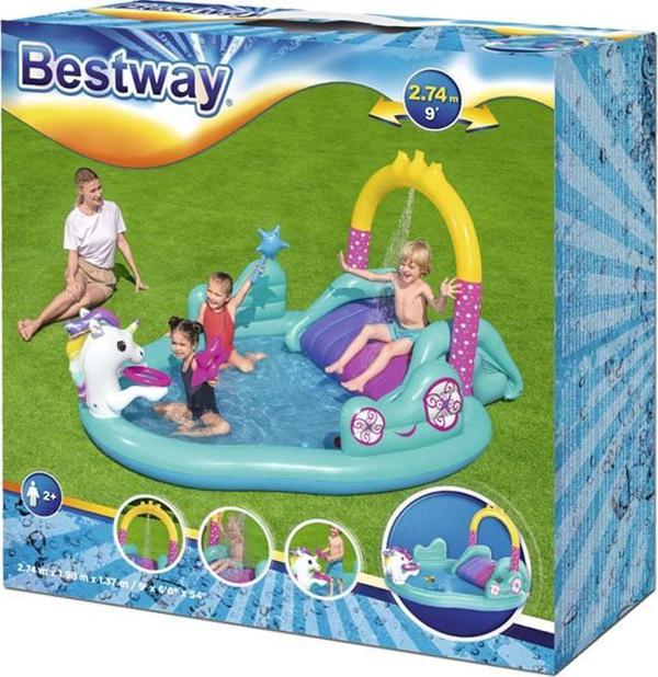 Bestway Φουσκωτή Παιδική Χαρά Μονόκερος 274x198 cm