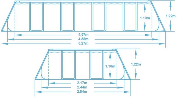 Bestway πισίνα με σκελετό Steel Pro MAX™ 488 x 244 x 122 cm