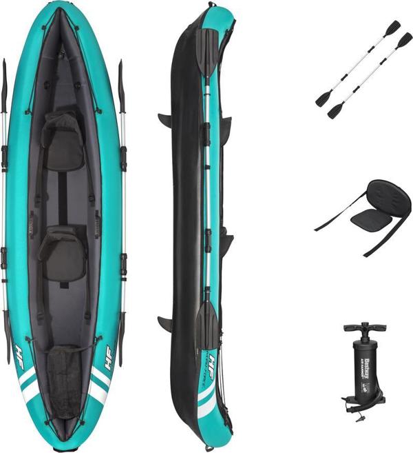 Bestway Hydro-Force Ventura X2 Καγιάκ 2 Ατόμων, 330x94x48 cm, Ανθεκτικό PVC με Κουπιά, 65052