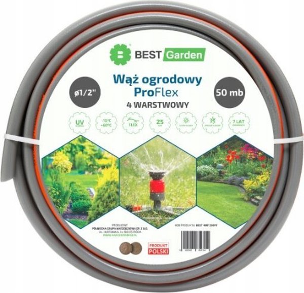 BEST GARDEN Λάστιχο κήπου 1/2” 50m PRO FLEX BEST GARDEN
