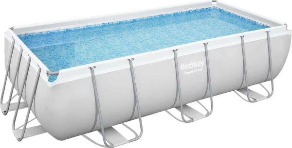 Πισίνα κήπου Bestway Frame, 404 x 201 x 100 cm, 6478 l, Power Steel + αντλία φίλτρου + σκάλα