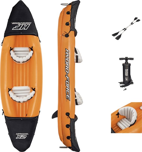 Bestway Φουσκωτό Καγιάκ Lite-Rapid X2, 321 x 88 cm, με Κουπιά Αλουμινίου & Αποσπώμενα Καθίσματα (65077)
