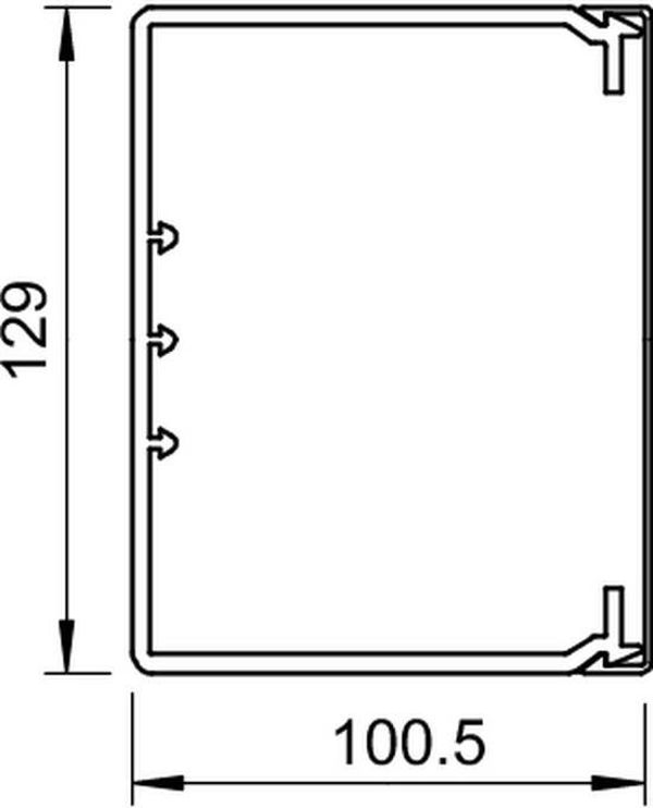 Bettermann Kanal instalacyjny 130 x 100mm WDK100130RW bialy 2m