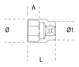 Beta Tools Καρυδάκι 6-γωνο 1/2" 9mm (009200009)