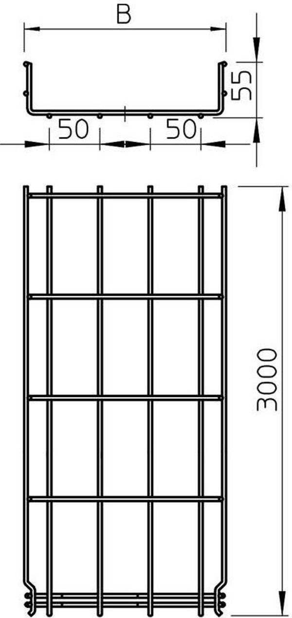 Bettermann Korytko siatkowe 50 x 55 GR-Magic GRM 55 50VA4301 3m (6001070)