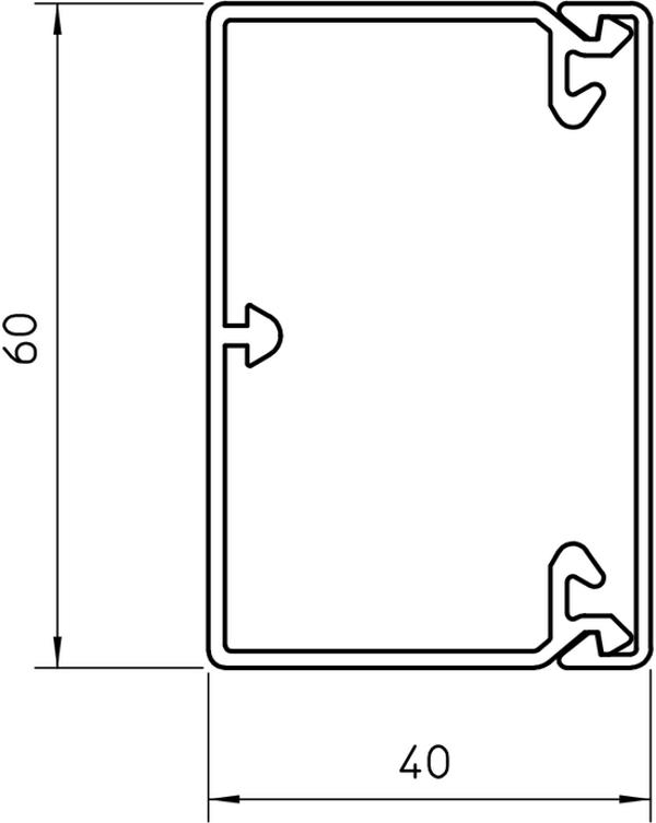 Bettermann Kanal instalacyjny WDK40060RW 60x40mm bialy