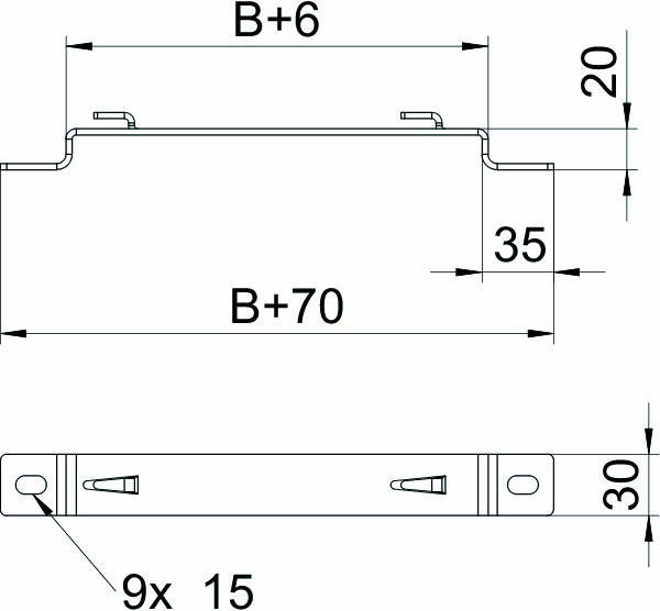 Bettermann Uchwyt dystansowy do korytka siatkowego B300mm St FS DBLG 20 300 FS (6015670)