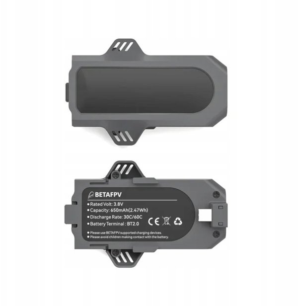 BetaFPV Aquila16 65C 650mAh 2-pack | Zestaw baterii do drona Aquila16 | 3.8V, 650mAh