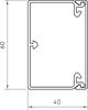 Bettermann Kanal instalatson bexalogono lefko 60 x 40mm 2m