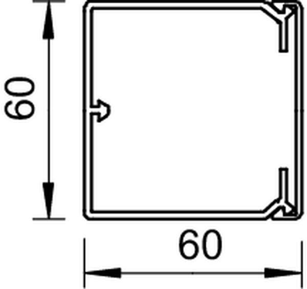 Bettermann Kanal instalacyjny WDK60060RW 60x60mm bialy