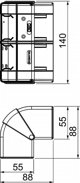 Bettermann Naroze zewnetrzne ruchome do kanalu Rapid 45-2 140mm biale