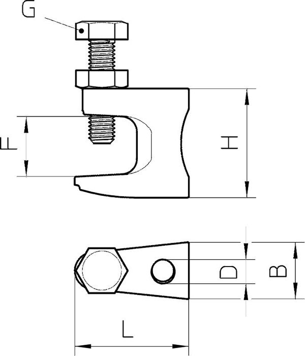Bettermann Zacisk nosny srubowy FL1-G M8 TG 0 - 18mm