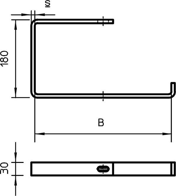 Bettermann Uchwyt stropowy do koryt 100mm AHB 100 FT (6363903)