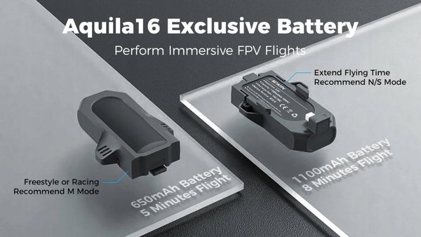 BetaFPV Aquila16 15C 1100mAh 2-pack | Zestaw baterii do drona Aquila16 | 3.8V, 1100mAh