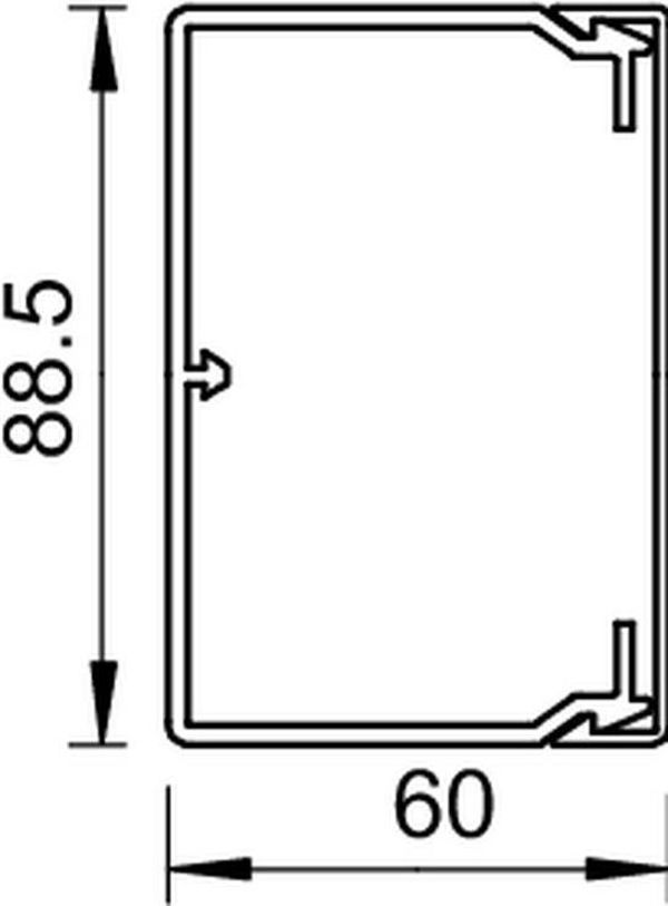 Bettermann Κανάλι εγκατάστασης 90 x 60 WDK60090GR γκρι 2m (6022006)