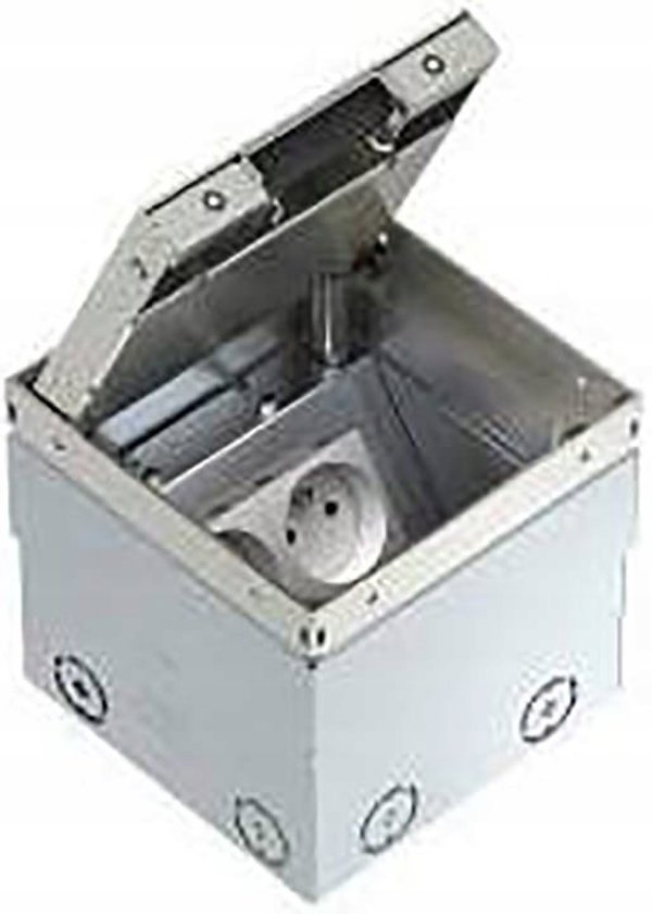 Bettermann Puszka podlogowa kompletna 2x gniazda M45 VDE NF 16A UDHOME2 GVN wypelniona pokrywa 7368332