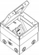Bettermann Puszka podlogowa kompletna 2x gniazda M45 VDE NF 16A UDHOME2 GVN wypelniona pokrywa 7368332