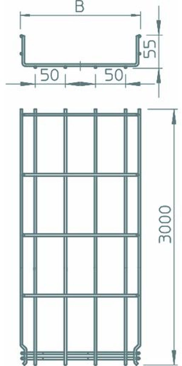 Bettermann Korytko siatkowe 100x55 GR-Magic GRM 55 100 FT 3m (6001416)
