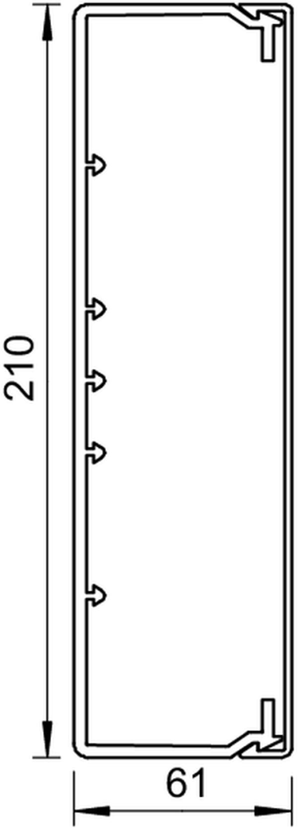 Bettermann Κανάλι Εγκατάστασης WDK60210RW 210x60mm Λευκό