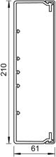 Bettermann Κανάλι Εγκατάστασης WDK60210RW 210x60mm Λευκό