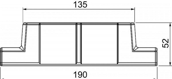 Bettermann Τριώνικό για κανάλι Rapid 45-2 190mm λευκό