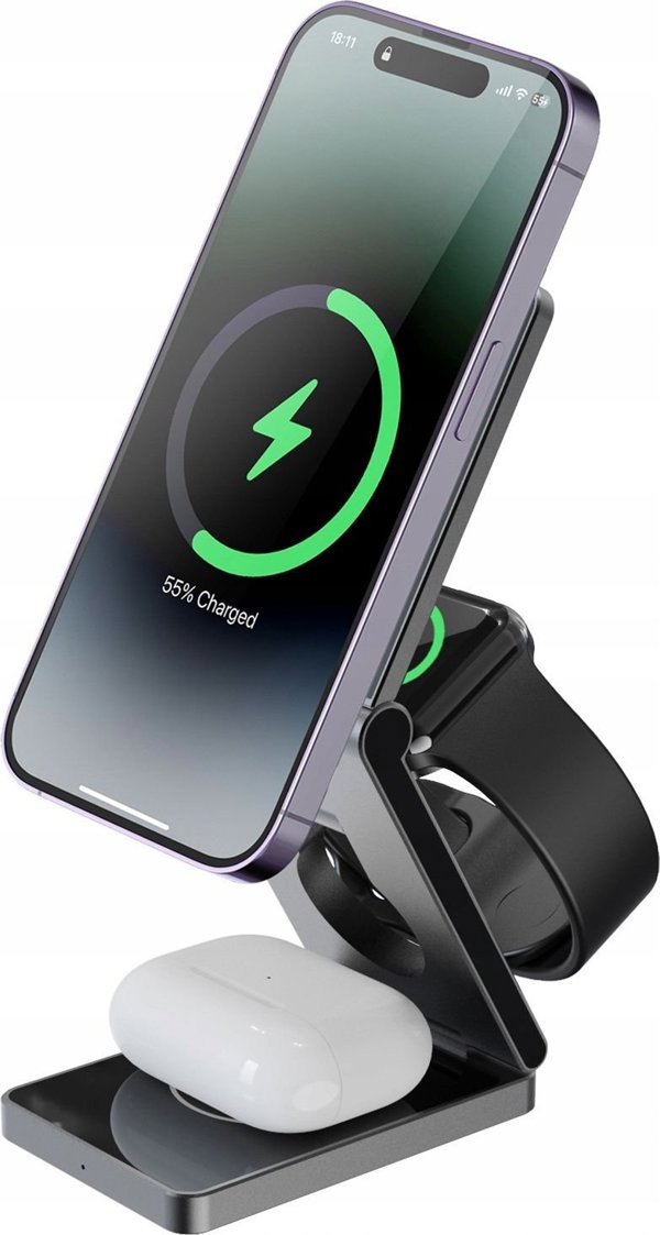 Vega Ασύρματος Φορτιστής 3 σε 1 Proove Titan Volt, MagSafe Qi για Smartphone, Smartwatch & Ακουστικά