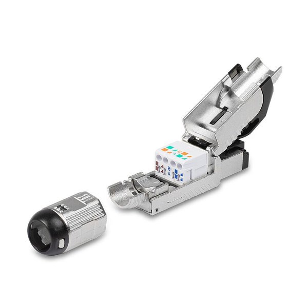 Beznarzedziowa wtyczka RJ-45 Cat.6/6A do terminacji w terenie