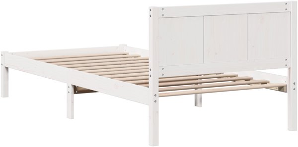 Bialy stelaz lozka z sosny Bialy Lite drewno sosnowe 90 x 190 cm