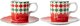Bialetti Set 2 filiżanki wraz ze spodkami Tricolore (TRICOL01)