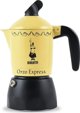 Bialetti Orzo Express Καφετιέρα Moka Αλουμινίου 2 Φλιτζανιών, Μαύρη/Κίτρινη
