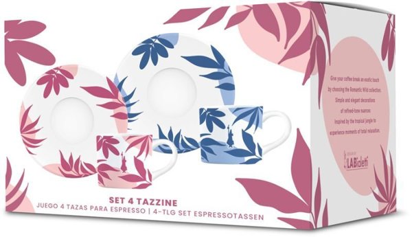 Zestaw 4 filizanek ze spodkiem Bialetti Primavera